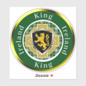 King Shield & Celtic Cross gepersonaliseerd Sticker (Vel)