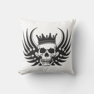 King Skull met Wings Kussen