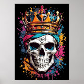 King Skull Scary Poster Muurdecoratie (Voorkant)
