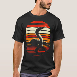 King Snake Sunset Retro Style Safari Vintage 70s T-shirt