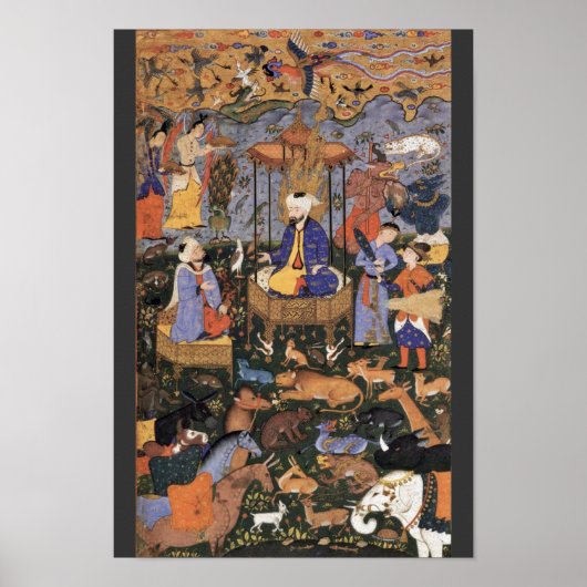 King Solomon door Persischer Meister Poster (Voorkant)