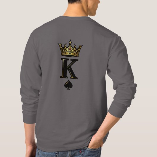 King Spade K – Minimaal koppel-matchingsontwerp T-shirt (Achterkant)