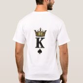 King Spade K – Minimaal koppel-matchingsontwerp T-shirt (Achterkant)