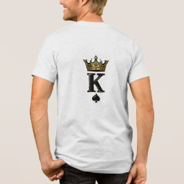 King Spade K – Minimal Couple Matching Design Tri-Blend Shirt