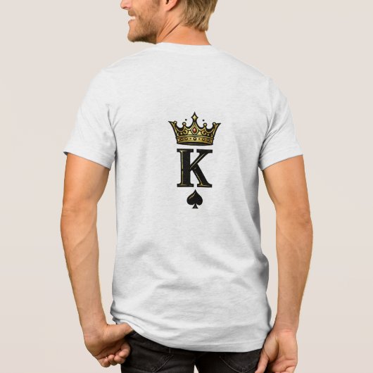 King Spade K – Minimal Couple Matching Design Tri-Blend Shirt (Achterkant)