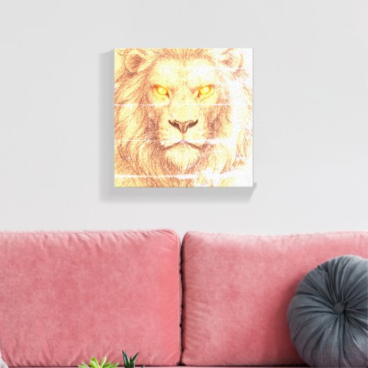 King Sparkle ogen Canvas Afdruk (Insitu (Woonkamer))