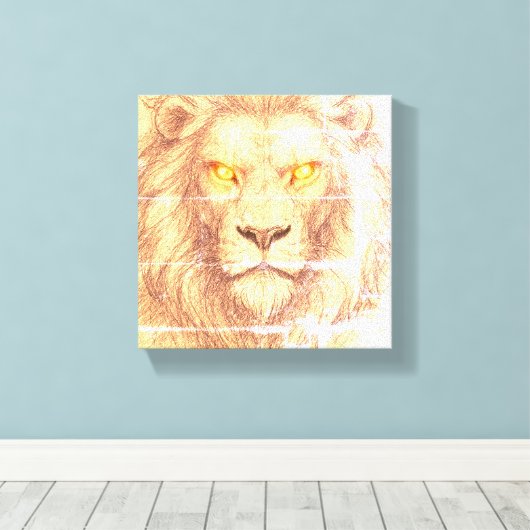 King Sparkle ogen Canvas Afdruk (Insitu (Houten vloer))