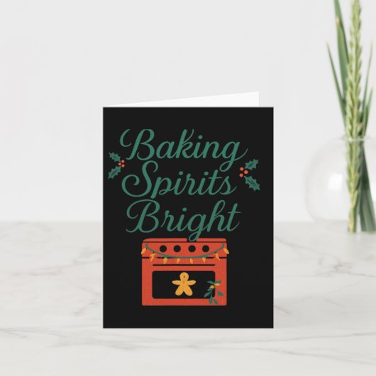 King Spirits Bright Christmas Oven Graphic Kaart (Voorkant)