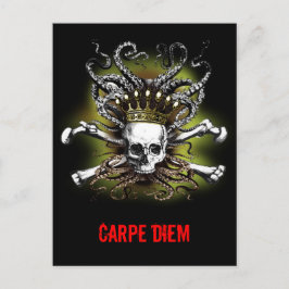 King Squid Skull Carpe Diem Briefkaart