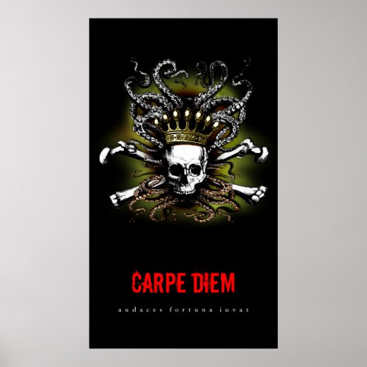 King Squid Skull Carpe Diem Poster (Voorkant)