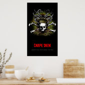 King Squid Skull Carpe Diem Poster (Keuken)