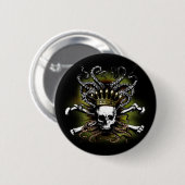 King Squid Skull Ronde Button 5,7 Cm (Voorkant /achterkant)