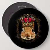 King Squirrel Wearing CrownQueen Squirrel Animal 3 Ronde Button 6,0 Cm (Voorkant /achterkant)