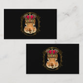 King Squirrel Wearing CrownQueen Squirrel Animal 3 Visitekaartje (Voorkant / Achterkant)