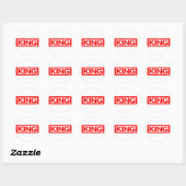 King Stamp Ronde Sticker (Vel)