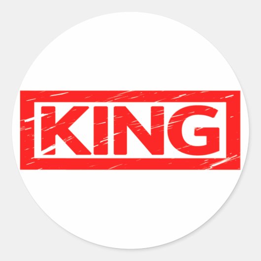 King Stamp Ronde Sticker (Voorkant)
