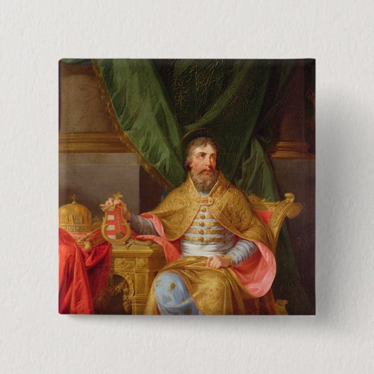 King Stephen Vierkante Button 5,1 Cm (Voorkant)