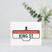King Street, Toronto Street Sign Briefkaart (Staand voorkant)