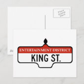 King Street, Toronto Street Sign Briefkaart (Voorkant / Achterkant)