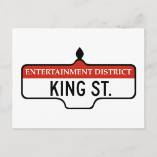 King Street, Toronto Street Sign Briefkaart