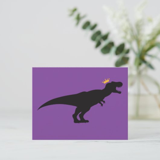 King T-Rex Briefkaart (Staand voorkant)