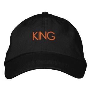 KING Tekst Naam Pet-knappe Visor Elegant Geborduurde Pet