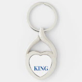 King Tekst Naam Twisted Heart type Sleutelhanger (Voorkant)