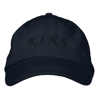 KING tekst Navy kleur zwart tekst Stunning Uitziet Geborduurde Pet