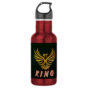 KING Tekst Phoenix Vogel Embleem Hydratiebak Waterfles