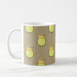 King Tennis - Naadloos patroon op bruine achtergro Koffiemok