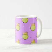 King Tennis - Seamless Pattern on Purple Koffiemok (Voorkant rechts)