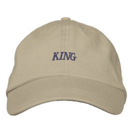 KING text Cap Majestueuze Hoed van Hoge Klasse in Geborduurde Pet
