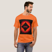 KING Text Creëer eigen tekst Knap T-shirt (Voorkant volledig)