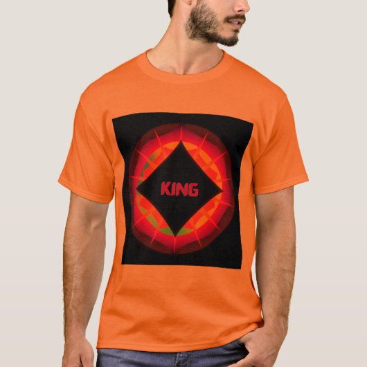 KING Text Creëer eigen tekst Knap T-shirt (Voorkant)