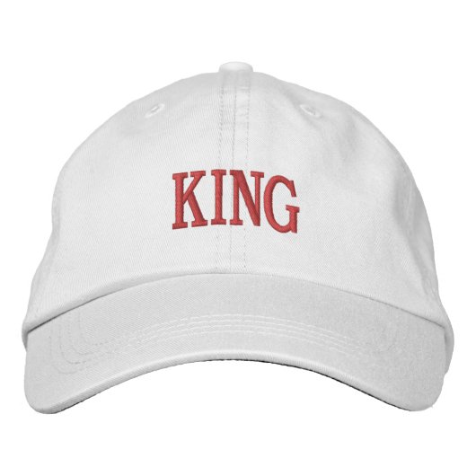KING Text Naam gedrukt Geborduurde hoeden Petten (Voorkant)