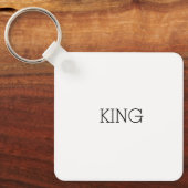 King Text Sleutelhanger sleutels veilig gereedscha (Voorkant)