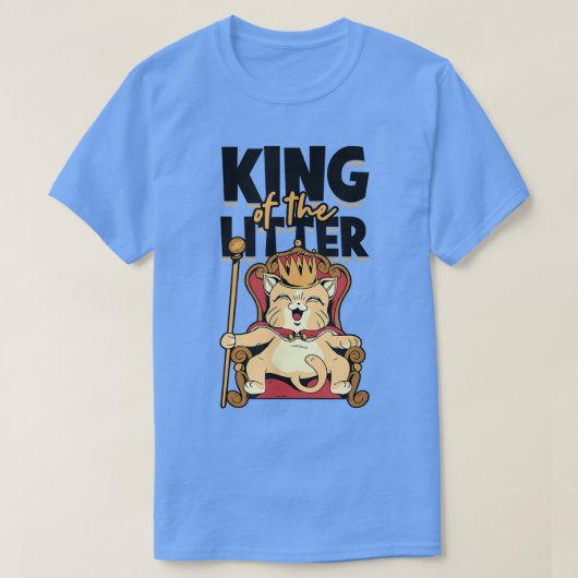 King the Litter Funny Kitty Cat Lover Kitty Cat P T-shirt (Design voorkant)