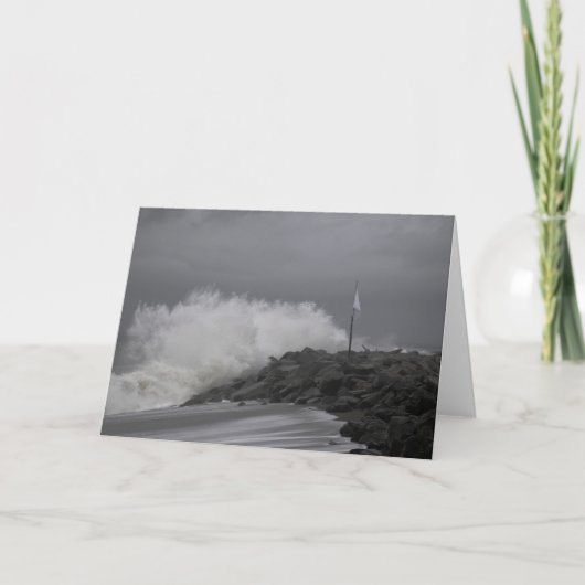 King Tide Waves op West Port, WA Notitiekaartje (Voorkant)