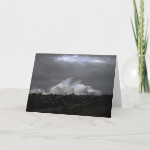 King Tide Waves op West Port, WA Notitiekaartje