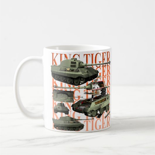 King Tiger, de monstertank van WW2 Koffiemok (Links)