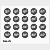 King Time Retro Typografie Motiverend Design Ronde Sticker (Vel)