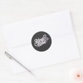 King Time Retro Typografie Motiverend Design Ronde Sticker (Envelop)
