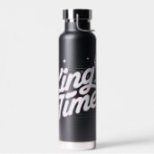King Time Retro Typografie Motiverend Design Waterfles (Links)