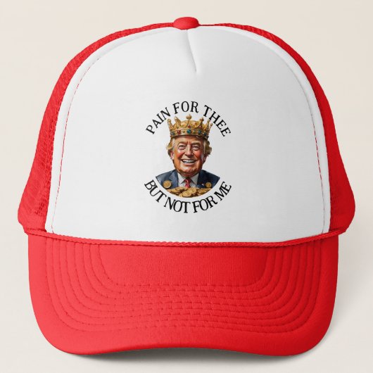 King Trump pijn voor jou Trucker Pet (Voorkant)
