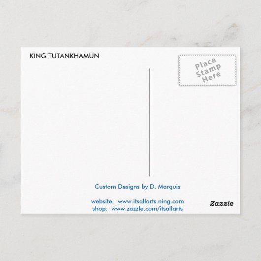 KING TUT BRIEFKAART 2 (Achterkant)