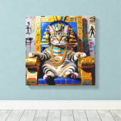 KING TUT-CHAUSIE CAT 2 CANVAS AFDRUK (Insitu (Houten vloer))