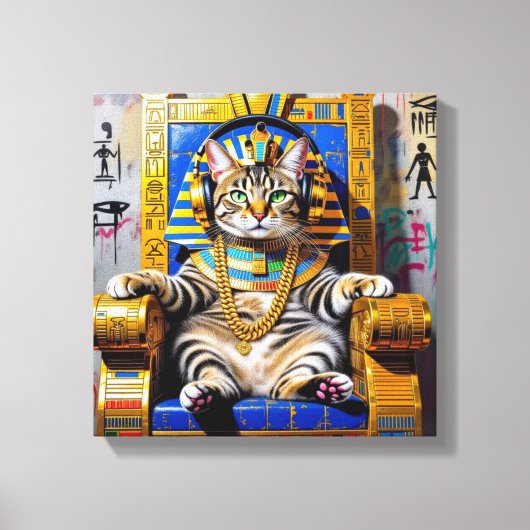 KING TUT-CHAUSIE CAT 2 CANVAS AFDRUK (Voorkant)
