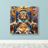 KING TUT-CHAUSIE CAT CANVAS AFDRUK (Insitu (Houten vloer))