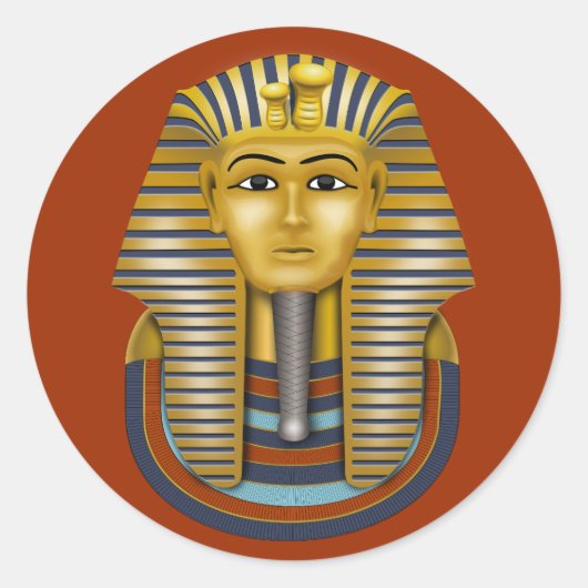 King Tut Classic Round Sticker (Voorkant)