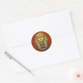King Tut Classic Round Sticker (Envelop)